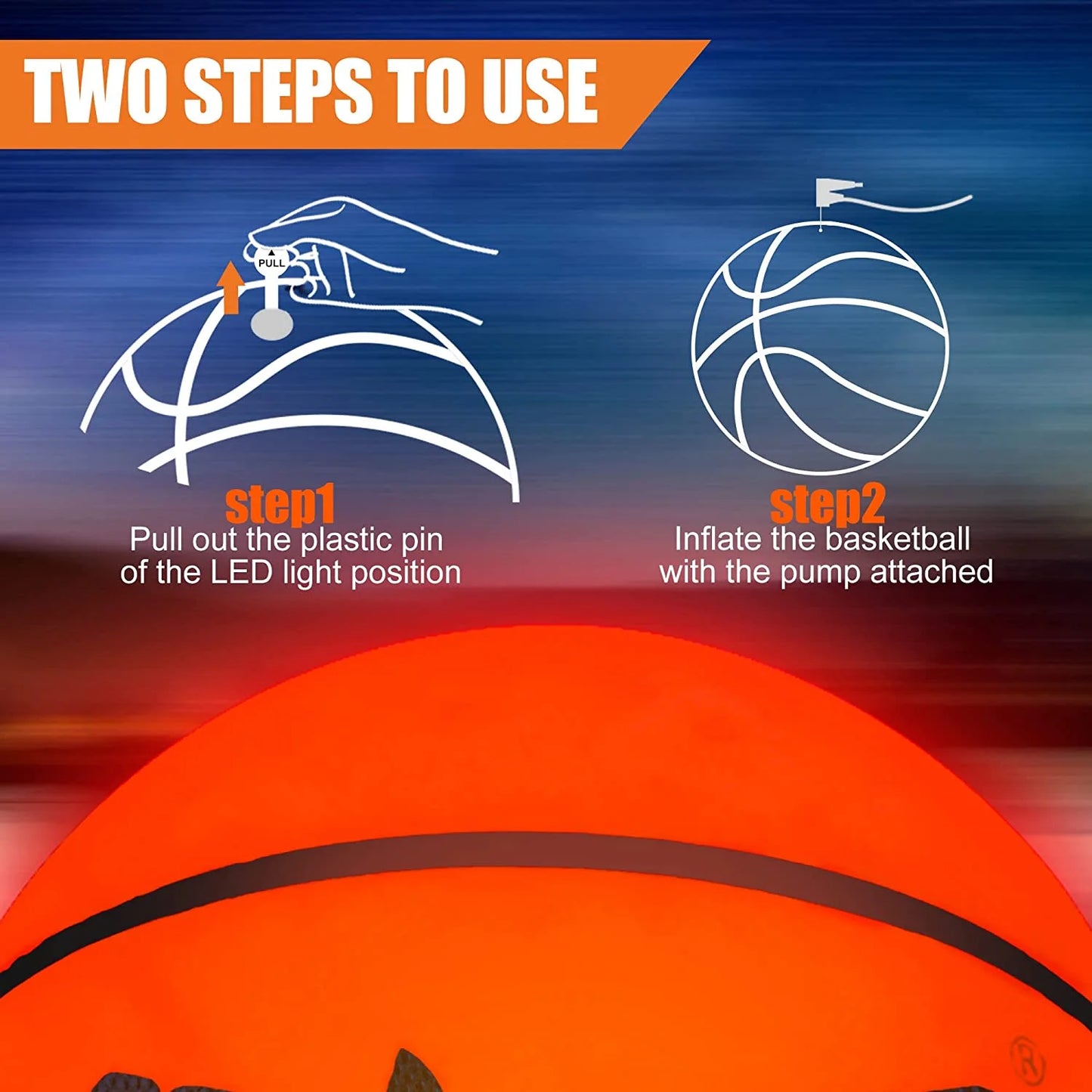 Glow in the Dark Basketball Sports Gifts Light up Led Basketball Cool Stuff with Led Lights and Batteries Pre-Installed - Kids Gifts Good Gift Ideas for Teen Boys and Girls